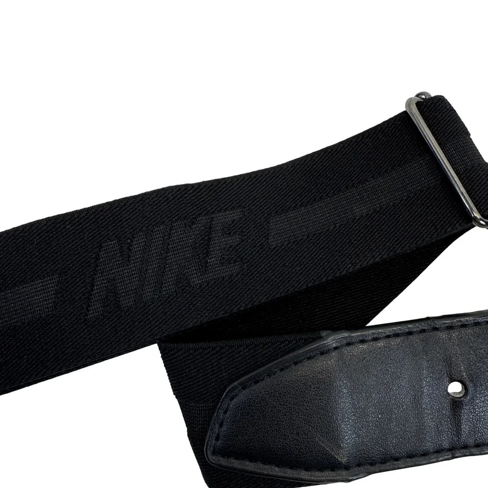 Nike Baseball Softball Belt Black Elastic Synthetic Leather OS Adjustable Sport